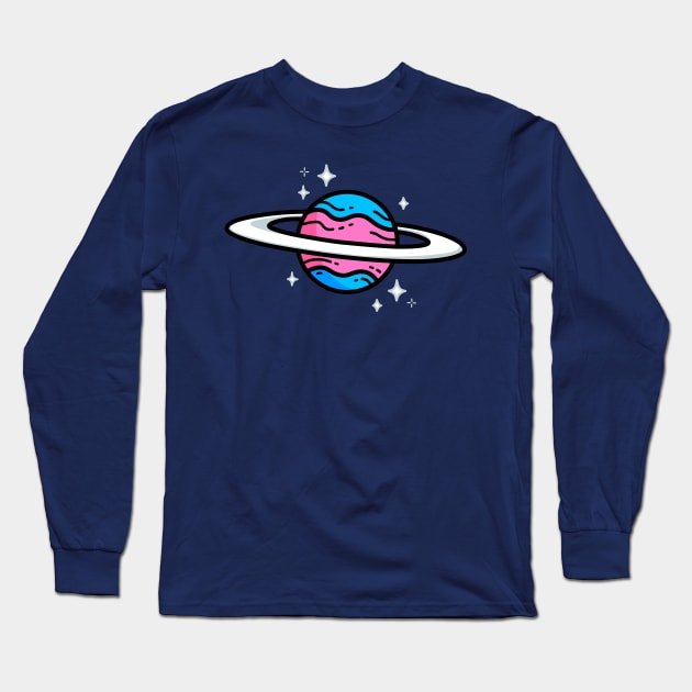 Planet Trans - Among the Stars Long Sleeve T-Shirt by Haley Aletheia